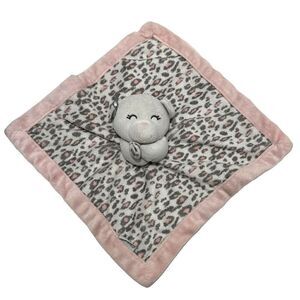 Carters Bear Kitty Cat Lovey Leopard Cheetah Print Pink Plush Security Blanket